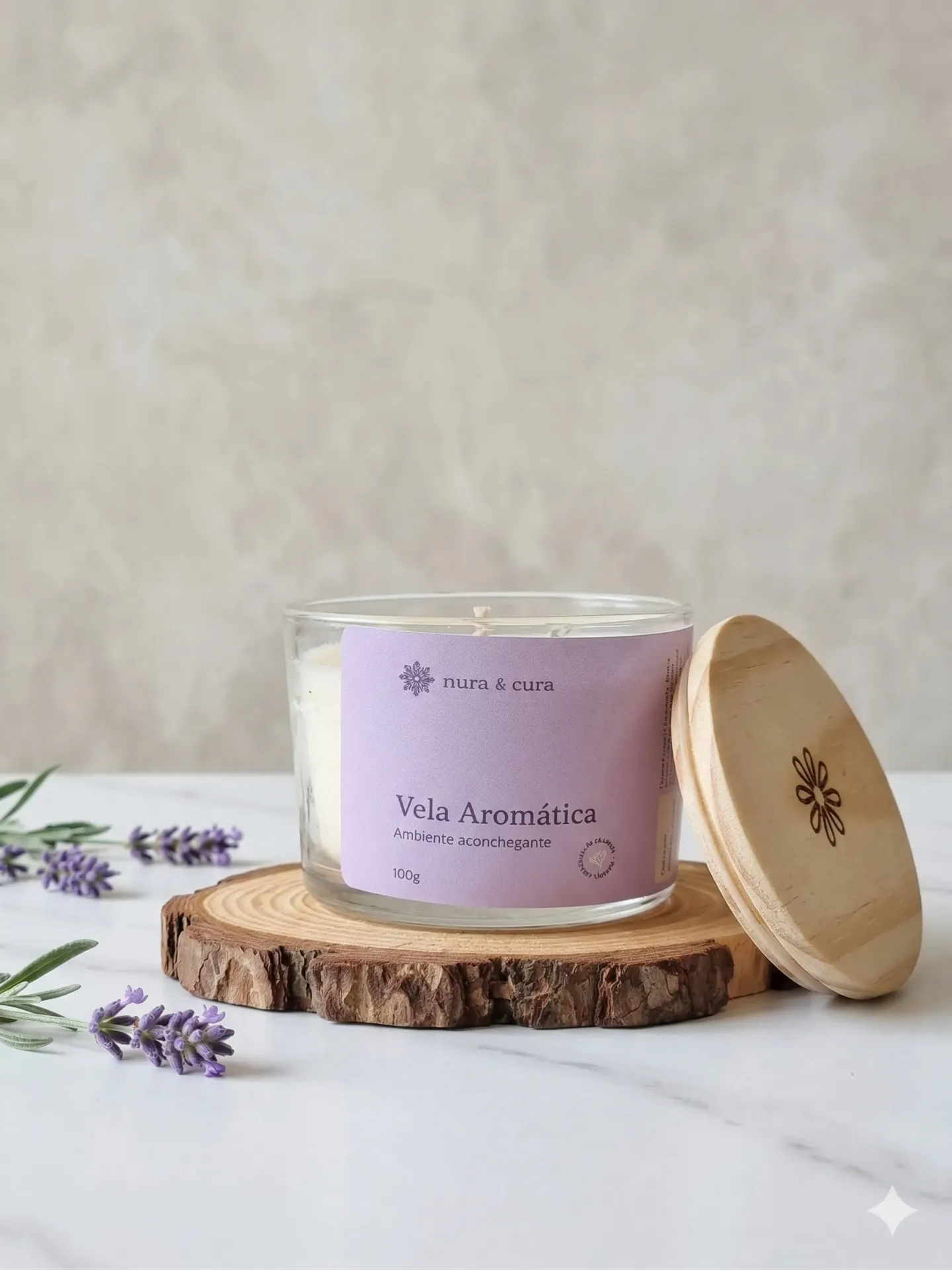 Vela aromática 100g - Lavanda
