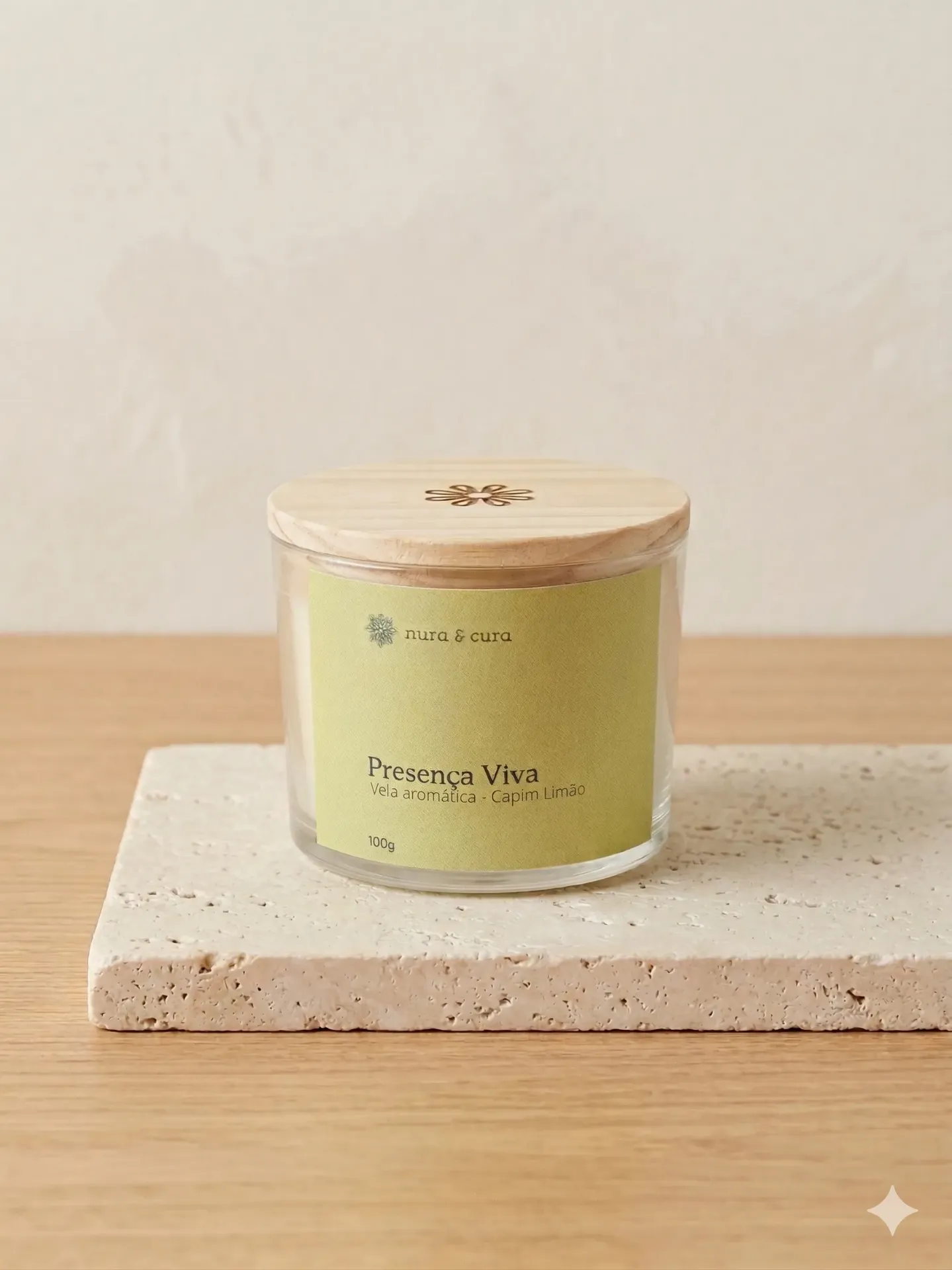 Vela aromática 100g - CAPIM LIMAO