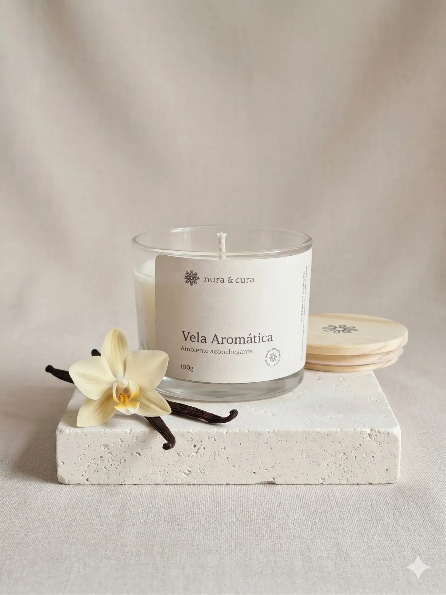 Vela aromática 100g - Aconchego